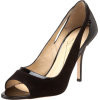 Kate Spade New York Women's Carmen Peep-Toe Pump Black Suede/Black Patent - Sandals - $129.99  ~ £98.79