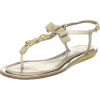 Kate Spade New York Women's Indira Sandal Bone Vintage Patent/Taupe Grosgrain - Sandale - $87.99  ~ 75.57€