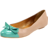 Kate Spade New York Women's Tabby Flat Natural Vacchetta/Light Teal Patent - 凉鞋 - $225.00  ~ ¥1,507.58
