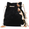 Kayu Tasseled Crushed-velvet bag black - ベルト - 