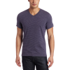 Kenneth Cole Men's V-Neck Stripe Shirt Rich Purple - Tシャツ - $39.50  ~ ¥4,446