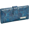 Kenneth Cole Reaction Dark Blue Distressed Thin Snap Wallet - Wallets - $19.99 