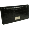 Kenneth Cole Reaction Flattered Moc Croc Checkbook Wallet Black - 手提包 - $21.23  ~ ¥142.25