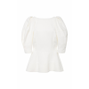 Khaite Darlene Poplin Peplum Top - Koszule - krótkie - 