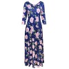 Kilig Women's 3/4 Sleeve Pockets Casual Maxi Long Dress  - Dresses - $24.99 