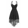Killreal Women's Elegant Cherry Print Lace up High Low Cocktail Party Dresses - ワンピース・ドレス - $23.99  ~ ¥2,700