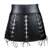 Killreal Women's Punk Rock Faux Leather Bodycon Short Skirt - Skirts - $15.99 