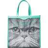 Kitsch Cat Mesh And Leather To - Hand bag - 