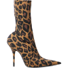Knife leopard-print spandex sock boots - Botas - 