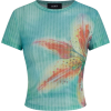 Knit Floral Top - Tシャツ - 