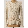 Knit cream color top - Shirts - 