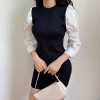 Knit stitching long sleeve temperament d - Camisas - $27.99  ~ 24.04€