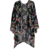 Kollie More Black Floral Kimono - Pulôver - 