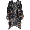 Kollie More Black Floral Kimono - Cárdigan - 