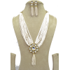 Kundan Pearl Beads Long String Necklace - Necklaces - $12.00 