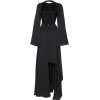 LANVIN black crepe maxi dress - sukienki - 