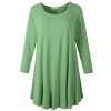 LARACE Women 3/4 Sleeve Tunic Top Loose Fit Flare T-Shirt(2X, Green) - Camisa - curtas - $16.99  ~ 14.59€