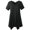 LARACE Women Casual T Shirt V-Neck Tunic Tops for Leggings(S, Black) - 半袖衫/女式衬衫 - $16.99  ~ ¥113.84