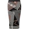 LARGE GEO MIDI SKIRT - Skirts - £3.99 