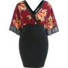 LARGE PRINT FLORAL BODYCON MIDI DRESSES - 连衣裙 - $44.97  ~ ¥301.31