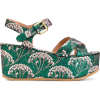 L Autre Chose Jacquard wedge sandals - Sandals - 