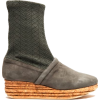 LEA OLIVE GREEN SOCK BOOT - Boots - $421.00 