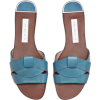 LEATHER CROSSOVER SANDALS - サンダル - 