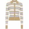 LEE MATHEWS Striped ribbed-knit cardigan - Puloverji - 