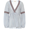 LEMLEM Nefasi striped cotton-blend blous - Hemden - lang - 