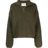 LES COYOTTES DE PARIS dark green sweater - Pullovers - 