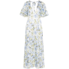 LES REVERIES floral print V-neck frill s - sukienki - 