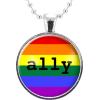 LGBT Ally Necklace, LGBT Gay Pride Rainb - Colares - 