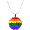 LGBT Ally Necklace, LGBT Gay Pride Rainb - Naszyjniki - 