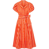 LHD orange checkered dress - 连衣裙 - 