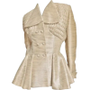 LILLI ANN 1940s neutral beige silk - 外套 - 