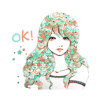 LINE Stickers - Lutella (Colorful Girl) - イラスト - $0.99  ~ ¥111