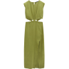 LINEN BLEND CUT OUT MIDI DRESS - Dresses - $69.90 