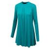 LL Womens Round Neck Long Sleeve Pleats Tunic Top - Made in USA - Camicie (corte) - $25.64  ~ 22.02€