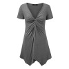 LL Womens Short Sleeve Knot Front Baby Doll Tunic - Made in USA - Рубашки - короткие - $16.95  ~ 14.56€