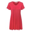 LL Womens V Neck Short Sleeve Pleats Tunic Top - Made in USA - Camisa - curtas - $22.79  ~ 19.57€