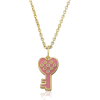 LMTS pink polka dot key necklace - Collares - 