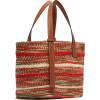 LOEWE PAULA'S IBIZA Striped raffia baske - Kleine Taschen - 