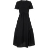 LOEWE black poplin dress - sukienki - 