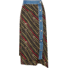 LOEWE denim-trimmed printed wrap skirt - Spudnice - 