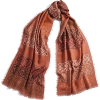LOEWE orange printed scarf - 丝巾/围脖 - 