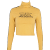 LONG SLEEVE HIGH COLLAR TSHIRT - T-shirts - $25.99 