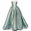 LOUIS VUITTON iced green satin gown - 连衣裙 - 