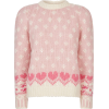 LOVE SHACK FANCY pink heart sweater - Pullovers - 