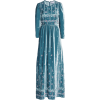 LUISA BECCARIA embroidered velvet dress - ワンピース・ドレス - 