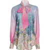 LUISA BECCARIA  floral chiffon blouse - Рубашки - короткие - 